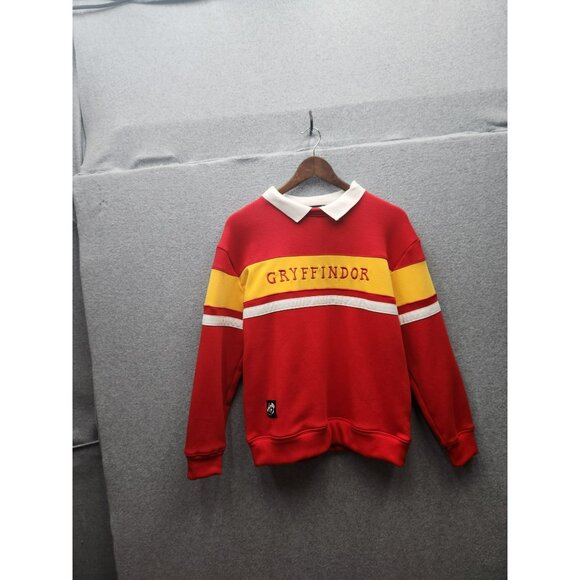Harry Potter Gryffindor Red Sweatshirt With White Collar & Yellow Stripes - Picture 1 of 6